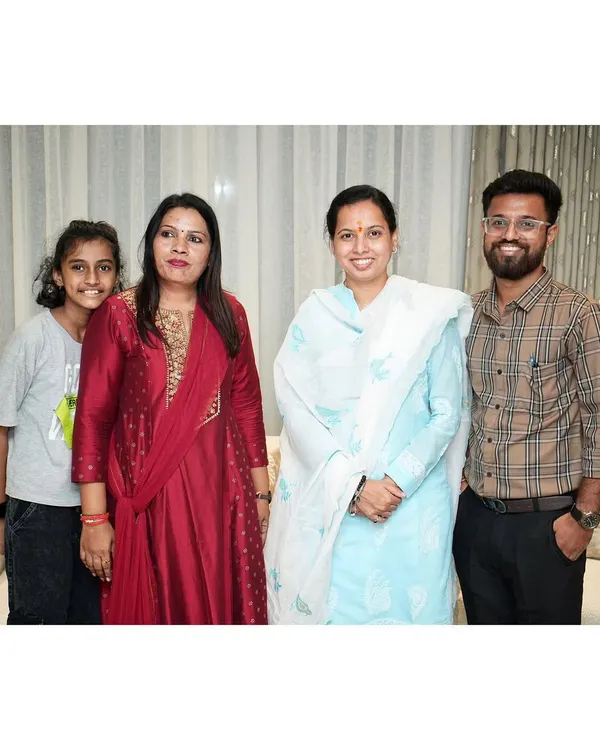 It was an honor to have our interior design project praised by Honorable State Minister Aditi Tatkare. We are pictured here with her and our wonderful client, Sheetal Pund, in her newly designed home.