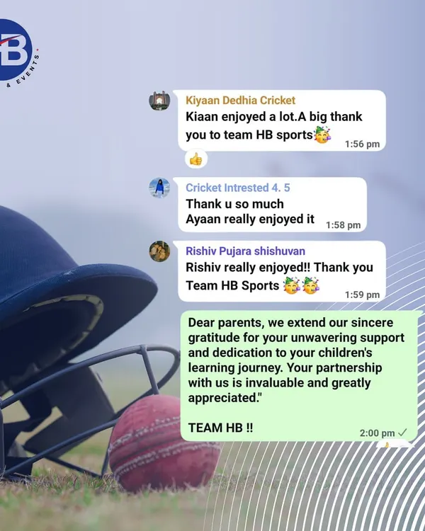 More than just a game, it's their happy place. We are grateful to receive such positive feedback from parents, who share that their children enjoyed their time and learned a lot with Team HB Sports.