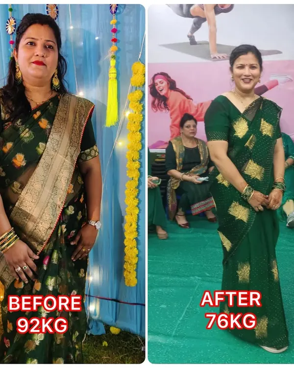 An inspiring weight loss journey from 92kg to 76kg. This incredible transformation was achieved with dedication and regular participation in our dance fitness programs.