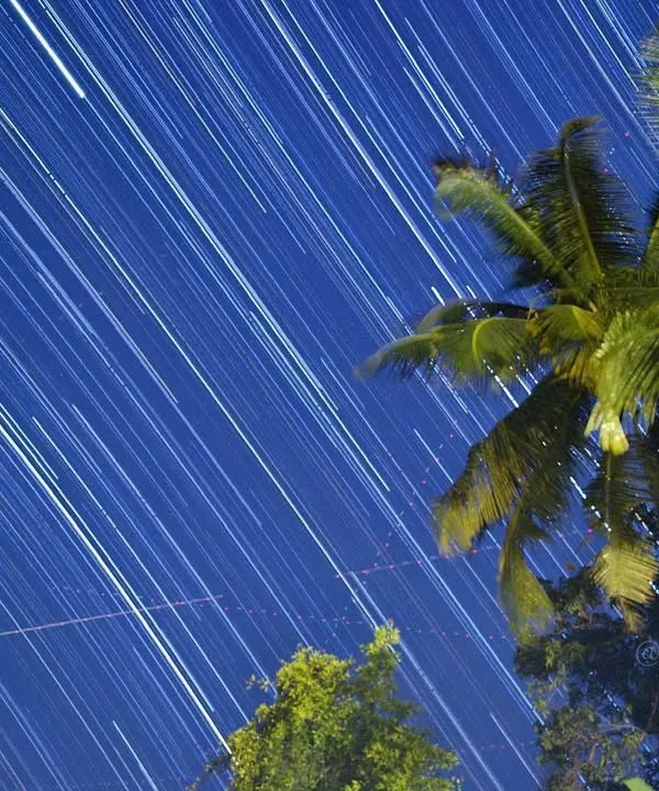 My first attempt at creating star trails, stacking hundreds of photos to show the Earth's rotation against the night sky.