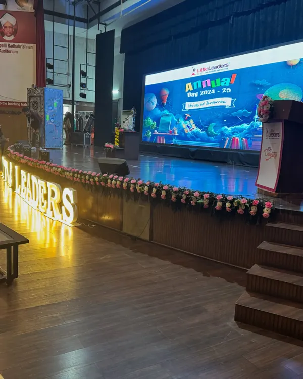 The stage is set for the Little Leaders International Annual Day 2024. We were proud to be the official choreography partners for this grand event, preparing students for their big day.