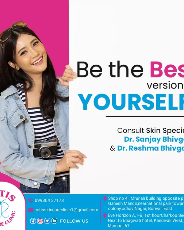 An invitation to consult with our skin specialists, Dr. Sanjay Bhivgade and Dr. Reshma Bhivgade. We position our clinic as the place to become the best version of yourself through expert dermatological care.