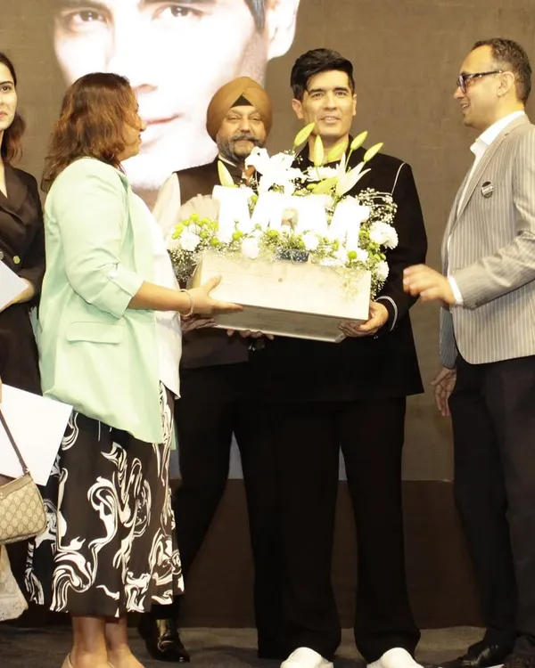 It was an honor to present our custom floral hamper to the one and only Manish Malhotra. This moment captures the joy of sharing my craft with icons of design and style.