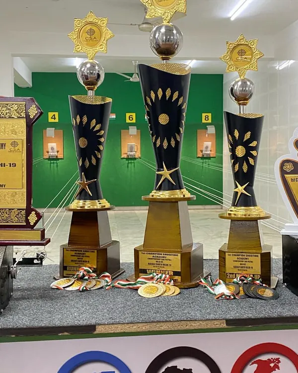 The trophies and medals for the 1st Champion Shooting Academy Championship. We believe in recognizing and rewarding the hard work of all participants.