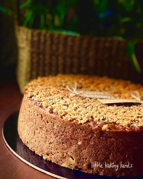 A classic from my oven. This is an apple cinnamon whole wheat cake with a coconut-oat streusel. The heavenly aroma that fills the home while this bakes is just incredible.