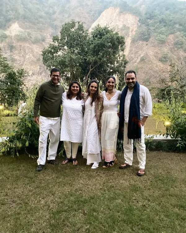 A small group photo in the beautiful gardens of our retreat center. The connections formed here are deep and lasting, creating a supportive tribe of fellow seekers.