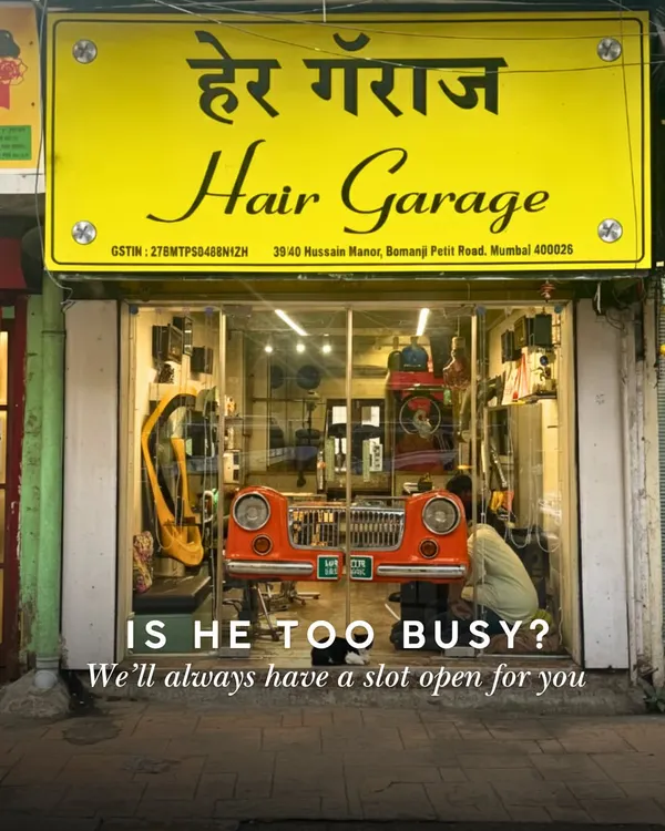 Is he too busy? I'll always have a slot open for you. My salon is your safe space for a transformation and a good chat.