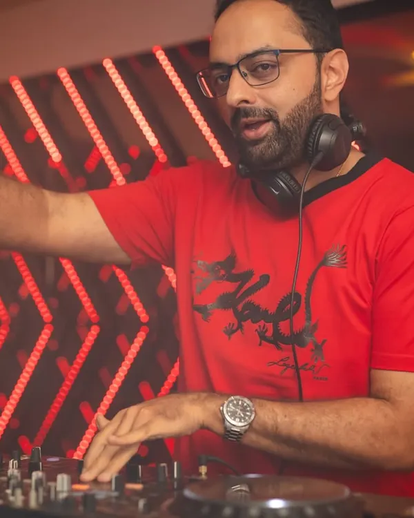Focused on the mix during a Blockbuster Saturday night. Every transition and beat drop is crafted to keep the energy flowing.