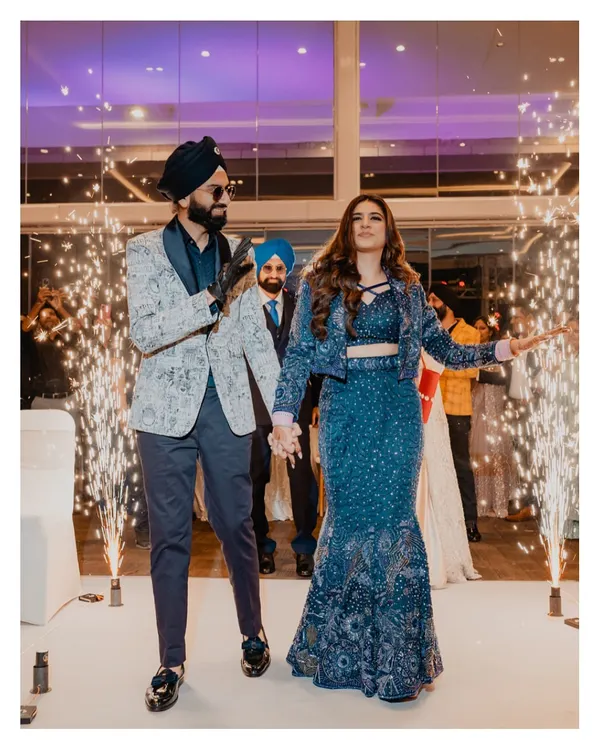 Making a grand entrance with sparklers lighting the way. We love capturing the high-energy start to a memorable cocktail night.
