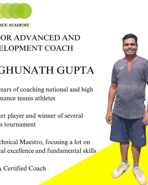 Meet our Junior Advanced and Development Coach, Raghunath Gupta. With over 20 years of experience coaching national level athletes and an AITA certification, he is a technical maestro focused on building fundamental excellence.