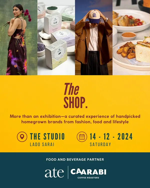 The official poster for "The Shop." Creating the visual identity and marketing materials is a key part of my event curation service.