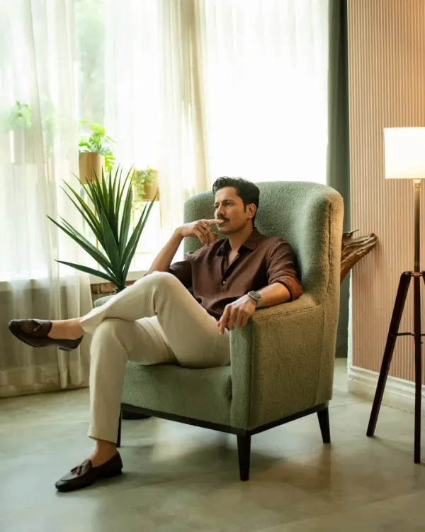 This is the kind of portrait I love to create. Here, actor Sumeet Vyas is captured in a moment of quiet contemplation during a lifestyle session in my Mumbai studio. My goal is always to go beyond a simple headshot and reveal the personality of the person in front of my lens.