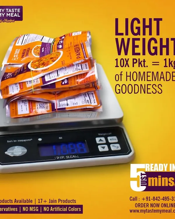 My freeze-dried meals are incredibly lightweight. As you can see here, a stack of 10 packets of homemade goodness weighs just 1 kilogram, making them perfect for travel.