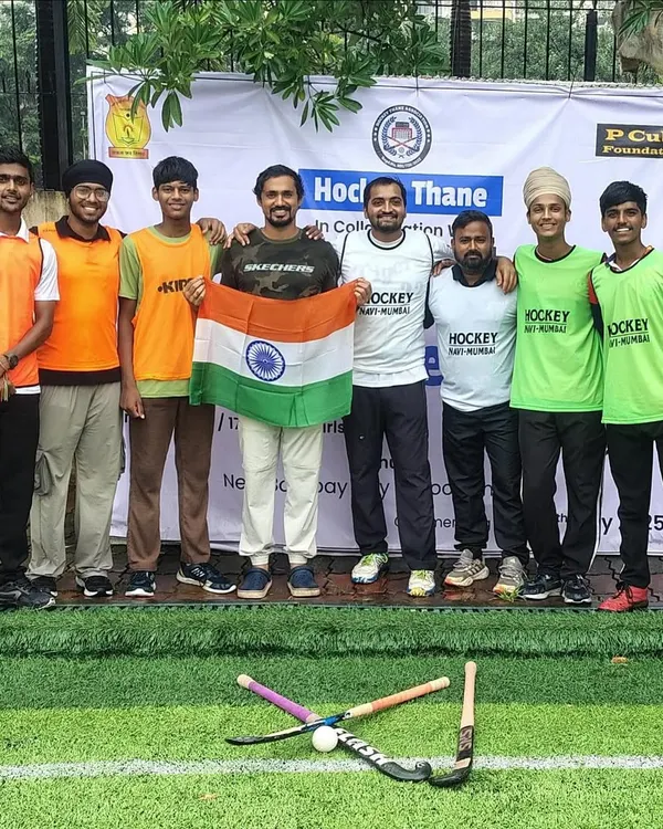 Celebrating Independence Day on the field. Our players proudly hold the Indian Tricolour, a symbol of our national pride and the values of unity and respect that we uphold as a team.