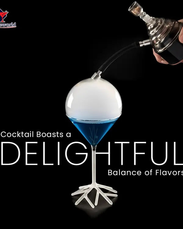 We believe a cocktail should be a multi-sensory experience. Here, we've captured a wisp of aromatic smoke inside a delicate bubble, which pops to release its fragrance just as you take a sip. It's this balance of flavor, presentation, and a touch of theatre that defines our craft.