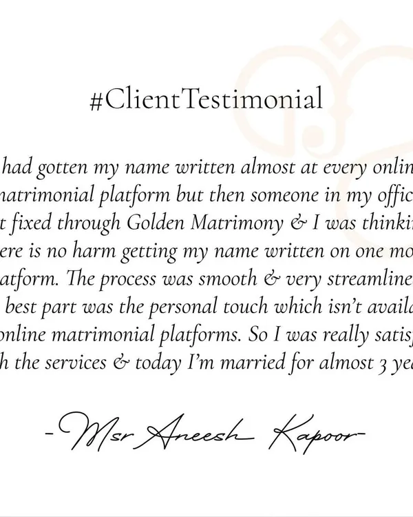 This is why I do what I do. Unlike online platforms, I provide a personal touch that makes all the difference. This testimonial from Mr. Aneesh Kapoor highlights the smooth, streamlined, and satisfying experience I strive to offer every client.