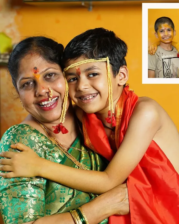 A mother's love captured during her son's Munj ceremony. This tender hug is a powerful, emotional moment that I was so grateful to witness and document. These are the core memories of any family function.