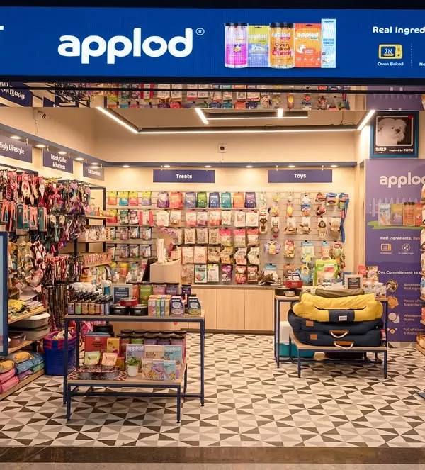 A look inside our brightly lit and well-organized store in Phoenix Marketcity, Mumbai. The aisles are stocked with a huge variety of pet food, treats, and essentials.