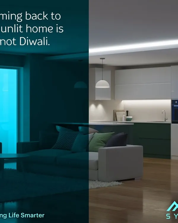 Don't come back to a dark home. With my system, you can turn on the lights right before you arrive, ensuring a warm and welcoming atmosphere without leaving them on for hours.
