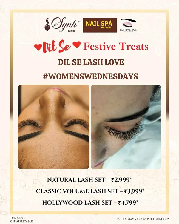 Here is a quick look at the lash styles I offer. You can choose the 'Natural Lash Set' for a subtle, everyday enhancement, or go for the 'Hollywood Lash Set' for maximum volume and drama. I also have a 'Classic Volume' option that sits perfectly in between. We can discuss which style best suits your eye shape and lifestyle during your consultation.