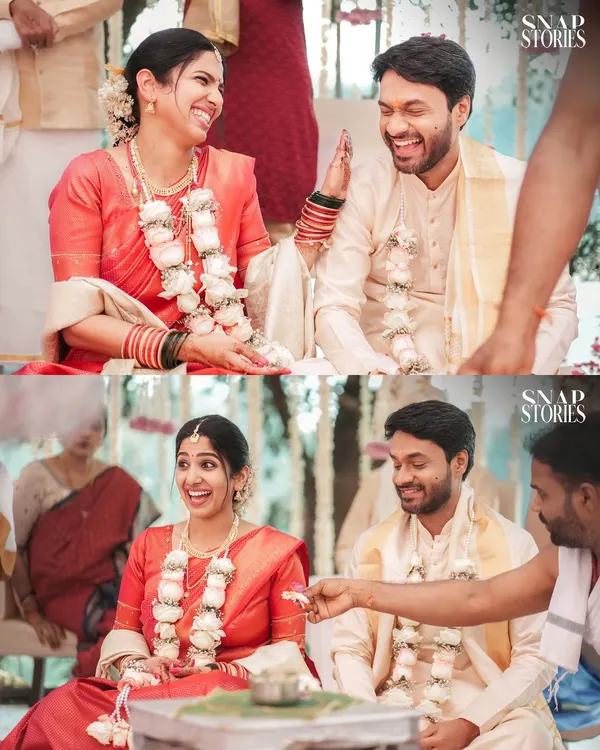 A collage of pure, unscripted laughter during a wedding ceremony. Capturing these moments of genuine joy is at the core of what we do.