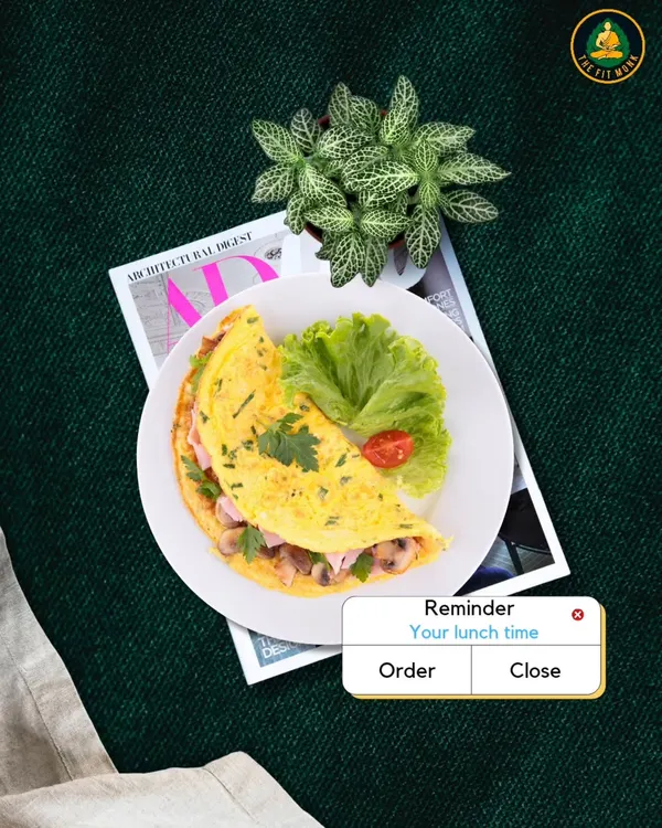Your lunch time reminder is here. A healthy and delicious omelette is just a click away. Don't let a busy schedule derail your nutrition.