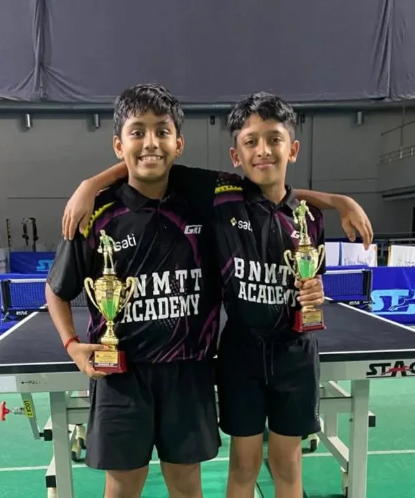 We are delighted to celebrate the success of our young players, Shriram and Sudhanva, at the state ranking tournament. Here they are, proudly displaying their trophies after securing podium finishes in the U-13 boys category through dedicated practice and skilled match play.