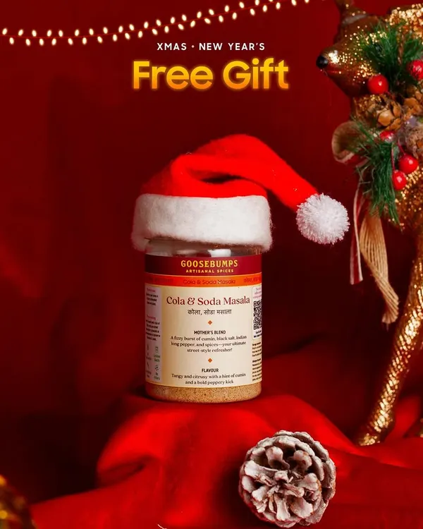For the festive season, we are including a free gift of our Cola & Soda Masala with our Kids Party Essential Combo. It's the perfect way to make their New Year's Eve drinks extra special and fizz-tastic.