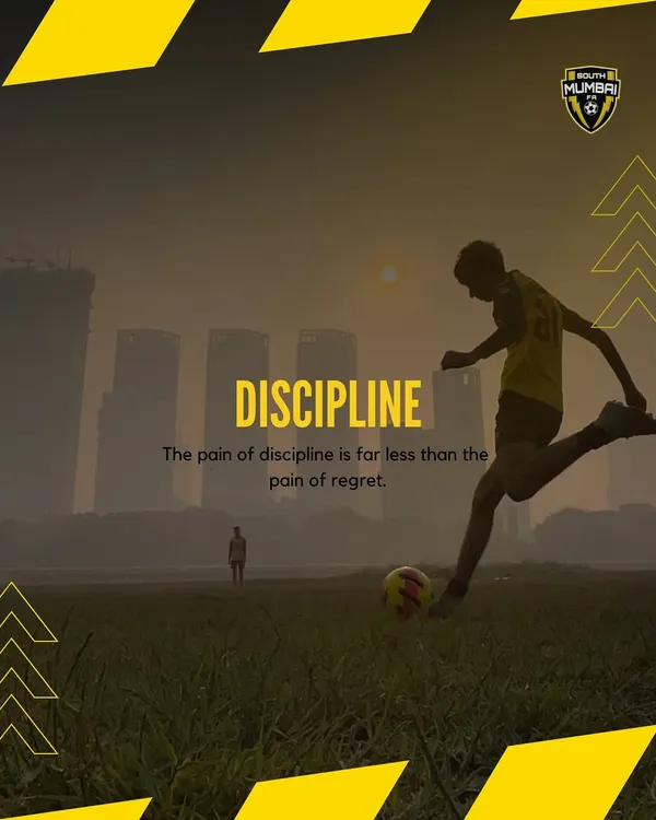 Discipline. The pain of discipline is far less than the pain of regret. We train not just players, but leaders of the game.