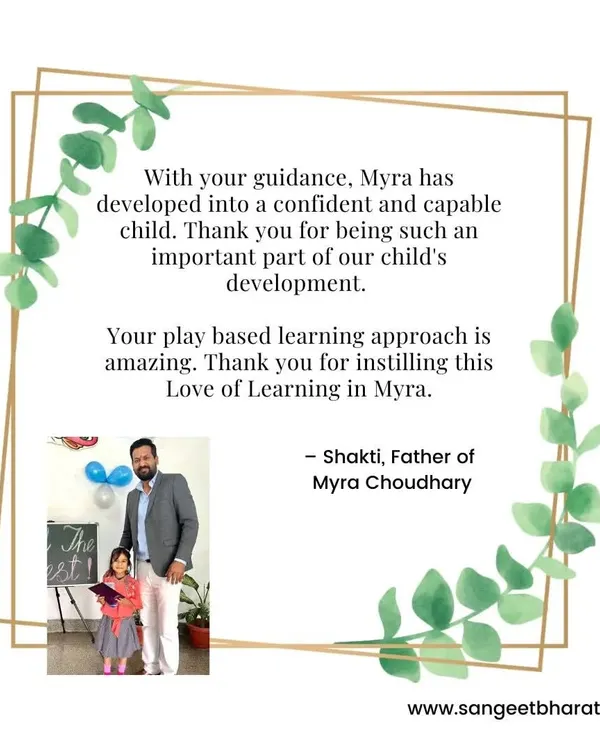 We are so proud to hear that Myra has developed into a confident and capable child under our guidance. Instilling a lifelong love of learning through our play-based approach is our greatest goal.