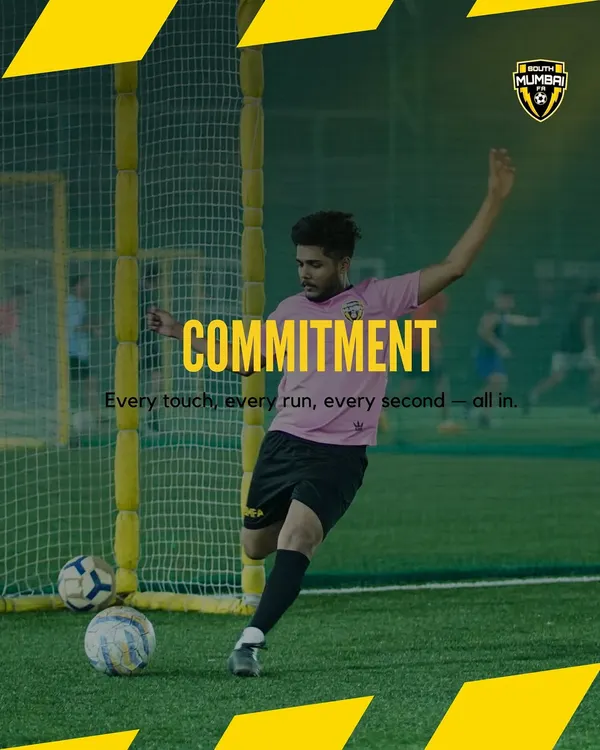 Commitment means giving everything in every drill. This player demonstrates the focus and dedication we instill, ensuring every touch of the ball has a purpose.