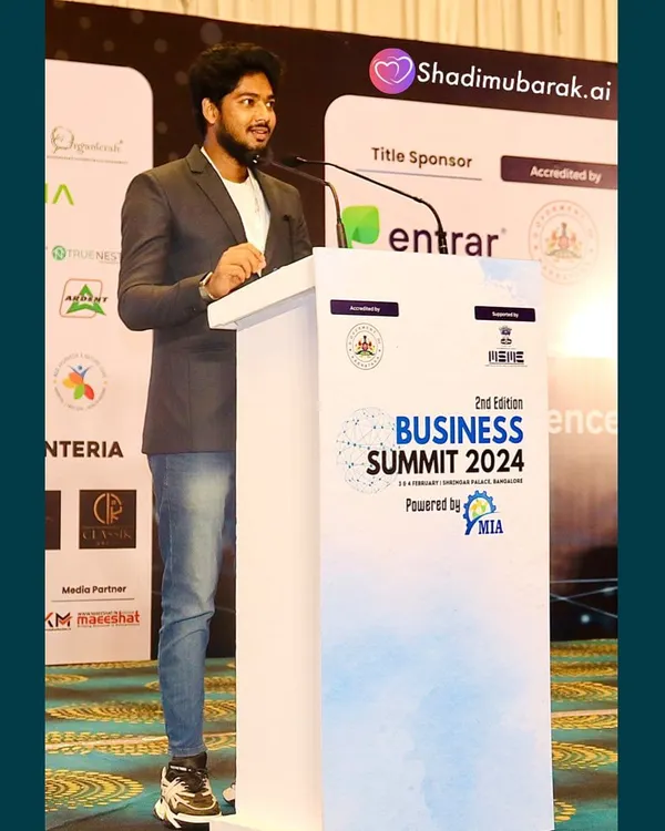 Speaking at the 2024 Bangalore Business Summit, I had the opportunity to present my vision for ShadiMubarak.ai. I explained how we are using technology to bring trust and ease to the Muslim matrimonial process.
