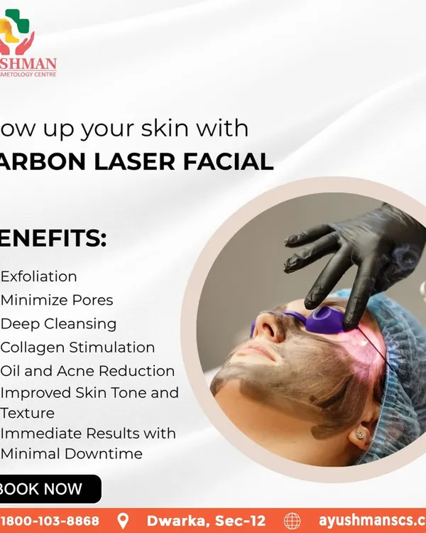 Glow up your skin with a Carbon Laser Facial. This treatment offers numerous benefits, including exfoliation, minimized pores, deep cleansing, and collagen stimulation, with immediate results and minimal downtime.
