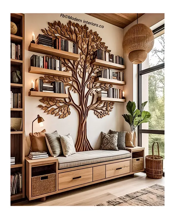 I believe every home needs a little magic, and this tree-shaped bookshelf is just that! It’s a beautiful reading nook that combines a cozy bench with plenty of space for your favorite books, all while bringing a touch of nature indoors. The built-in drawers offer hidden storage for blankets and treasures.