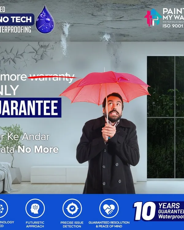 I offer a 10-year guarantee, not just a warranty, because I am confident in my nano-technology solution. Say goodbye to the stress of leaks and holding an umbrella indoors; my advanced waterproofing ensures your home stays dry and protected.