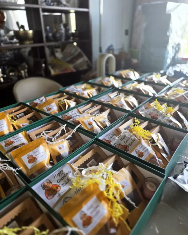 Our kitchen gets busy during the festive season, as seen here with dozens of Diwali hampers being prepared for delivery. We take great pride in handling large orders for corporate gifting or family celebrations, ensuring each hamper is packed with the same love and attention to detail.