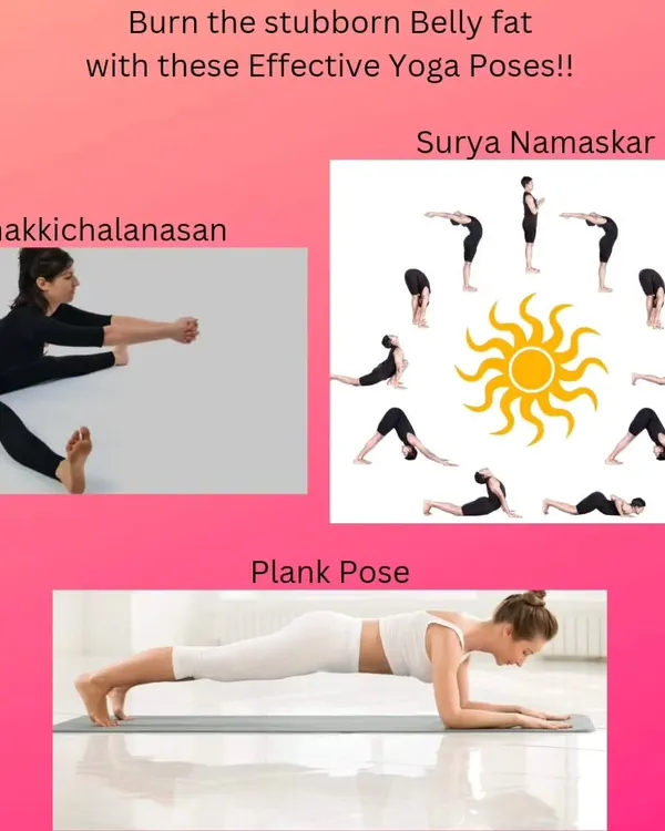 Ready to say goodbye to belly fat? I focus on effective yoga poses like Chakkichalanasan, Surya Namaskar, and Plank Pose to help you build a strong and toned core.