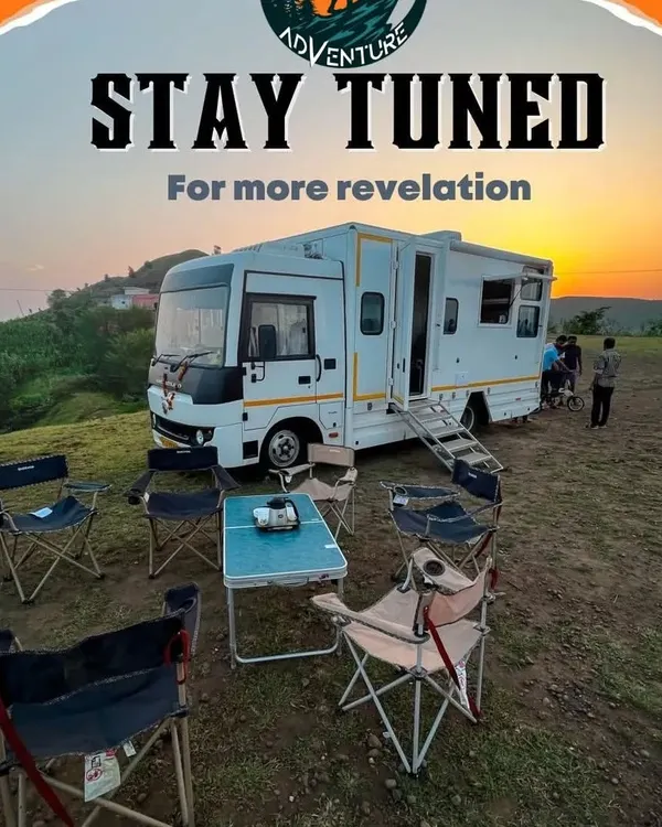 This is the freedom of caravan life. We find a beautiful spot, set up our camping chairs, and watch the sunset. Your hotel room has never had a view this good.