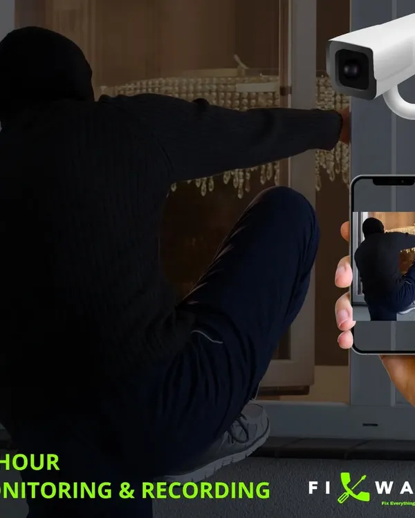 We provide 24/7 peace of mind with integrated CCTV systems that allow you to monitor your home from anywhere. This image shows our system in action, providing a live feed of a potential security breach directly to a smartphone.