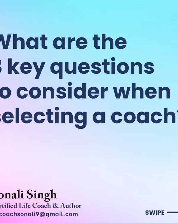 When selecting a coach, there are key questions to consider. I believe in complete transparency and want you to feel confident in your choice. Let's explore if my approach is right for you.