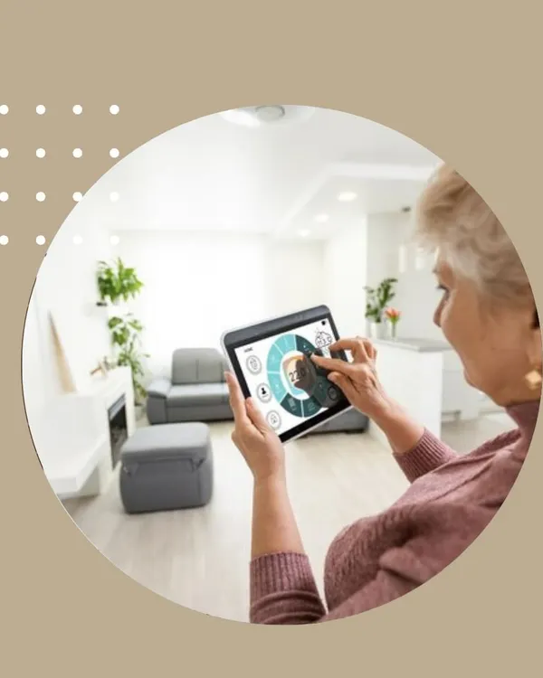 I empower seniors with intuitive home control. This wall-mounted tablet provides a simple, centralized interface to manage everything from lighting and climate to security, promoting confidence and independence.