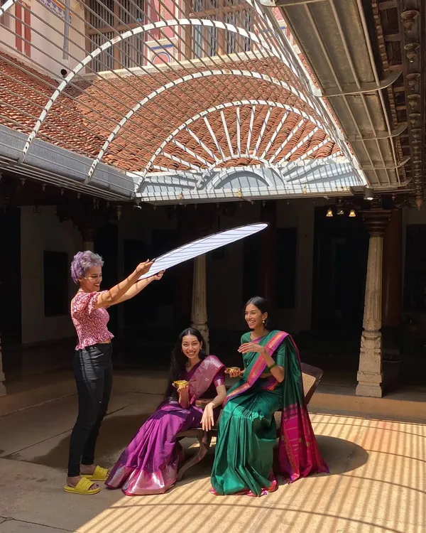 A behind-the-scenes moment from the 'Love Paati' shoot. Teamwork is everything, and this shows the fun and collaborative energy on set that helps create the best work.