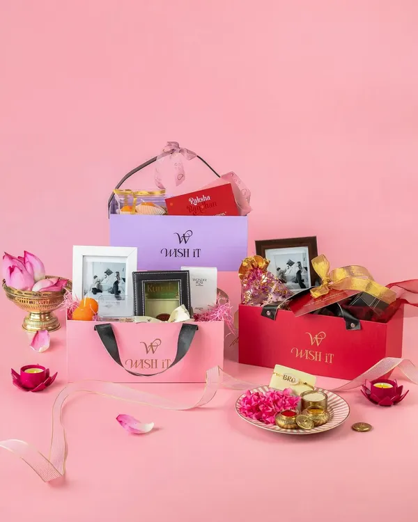 This is what pure joy looks like to me. A vibrant collection of my Celebration Edit hampers, ready to make any moment unforgettable. Each color, ribbon, and detail is chosen with love, perfect for weddings, Rakhi, or just because.