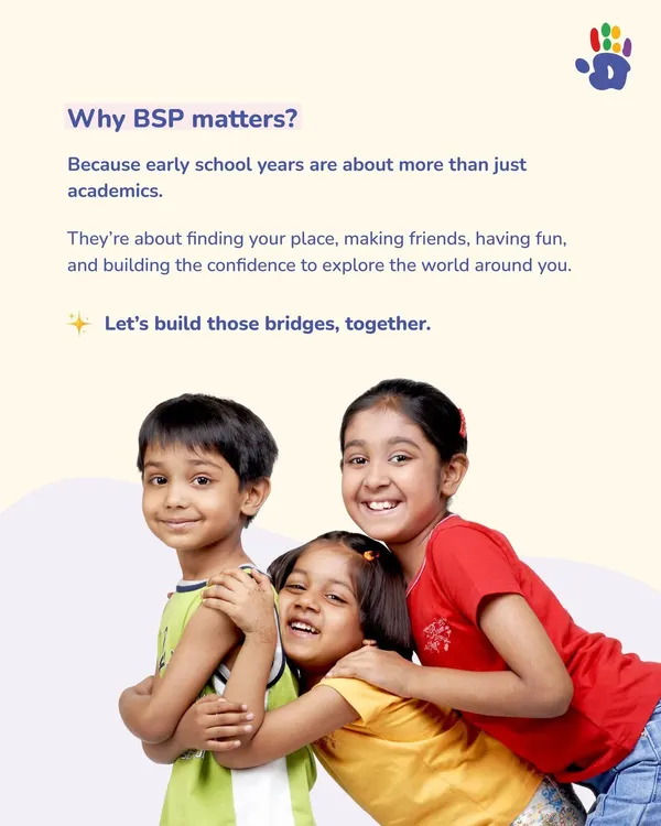 We believe the early school years are about more than just academics. Our Bridges to School Program focuses on finding your place, making friends, and building the confidence to explore the world with joy and curiosity.