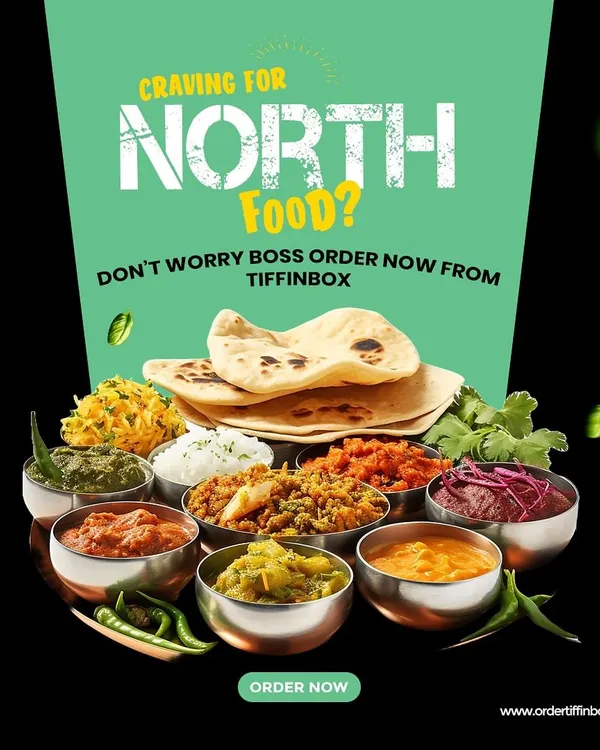Craving North Indian food? Don't worry, boss! This platter shows a variety of our sabzis and curries served with soft rotis, perfect for satisfying your hunger for authentic flavors.