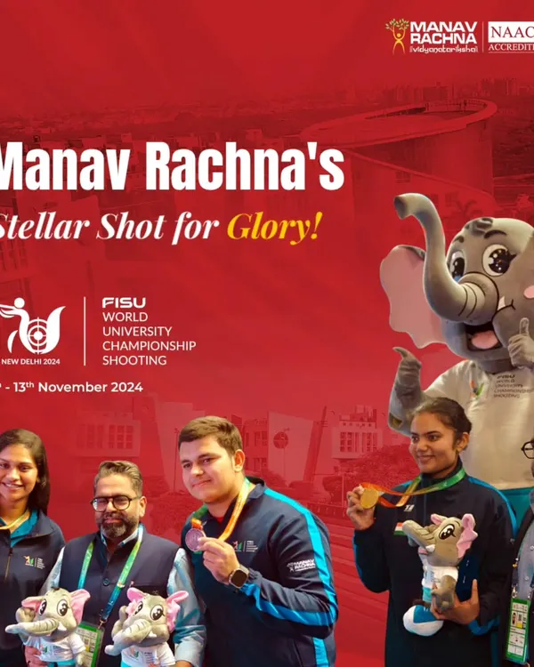 A moment of pride for Manav Rachna and India. Our shooters celebrating their stellar performance and medal haul at the FISU World University Championship, placing Team India at the top of the global tally.