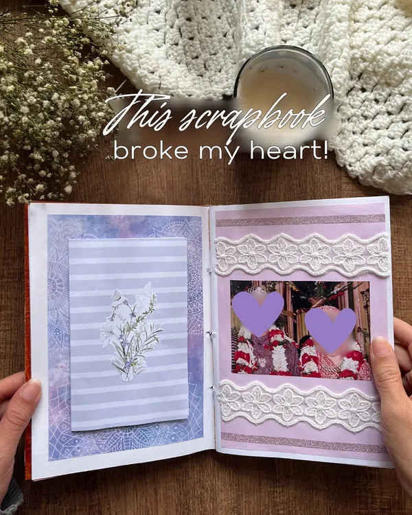 This 25th anniversary scrapbook was bittersweet to create. It's a beautiful collection of memories for a love that didn't last. I am open for commissions to help you tell your unique story, whatever it may be.