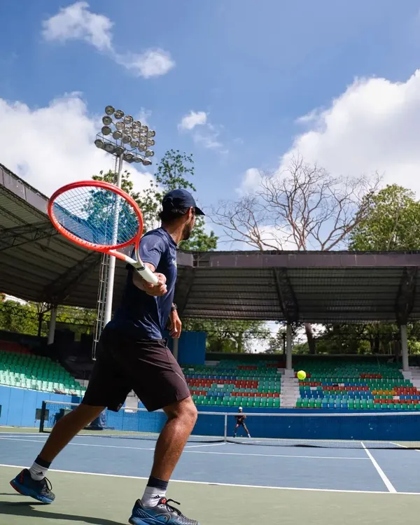 A solid forehand is the foundation of an aggressive baseline game. Here you can see the body rotation and swing path we'll work on to generate maximum topspin and power.