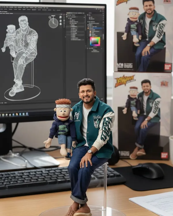 From the stage to a collectible. Here's a look at the 3D model and action figure created of me and Bunny. It's amazing to see our characters come to life in this form.