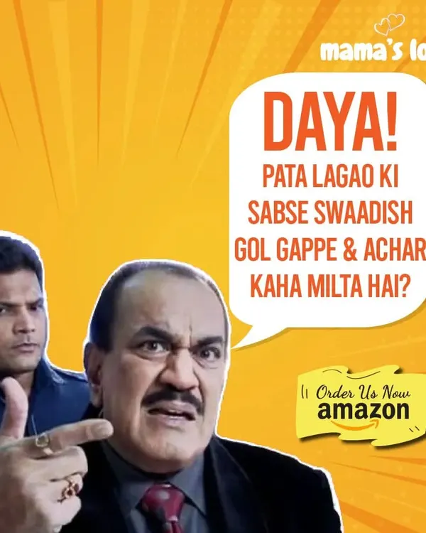 Even ACP Pradyuman is on the case to find the tastiest Gol Gappe and Achar. Daya, the secret is out, it's Mama's Love!